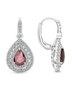 Pear Shape Ruby Earring
