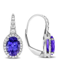 Oval Tanzanite Earring