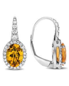 Oval Citrine Earring