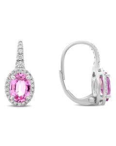 Oval Pink Sapphire Earring