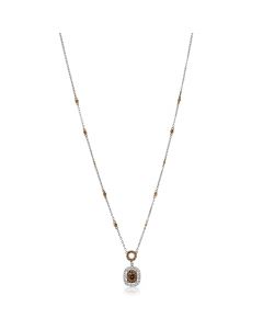 Cushion Champagne Diamond Necklace