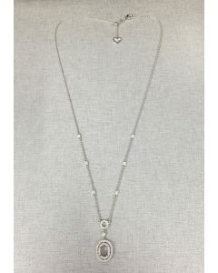Oval Diamond Necklace