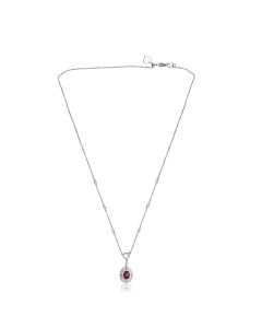 Oval Ruby Necklace