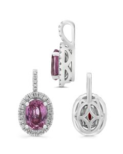 Oval Pink Sapphire Pendant