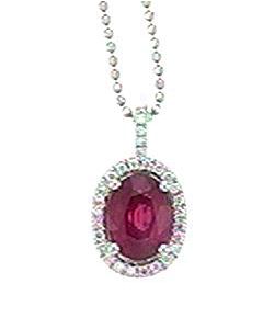 Oval Ruby Pendant