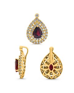 Pear Shape Ruby Pendant