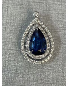 Pear Shape Sapphire Pendant