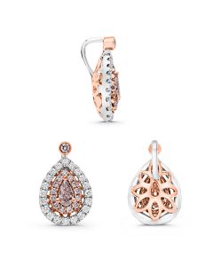 Pear Shape Pink Diamond Pendant