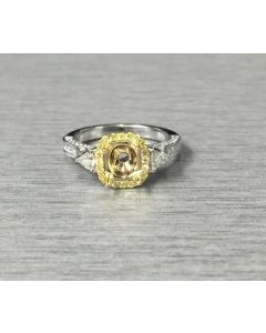 Radiant Fancy Yellow Diamond Ring