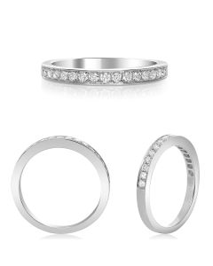White Diamond Prong Channel Band
