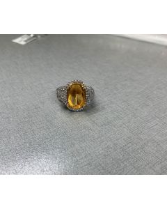 Oval Fancy Yellow Diamond Ring