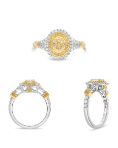 Oval Fancy Yellow Diamond Ring