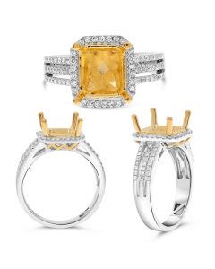 Radiant Fancy Yellow Diamond Ring