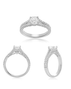 White Gold Split Shank Engagement Setting