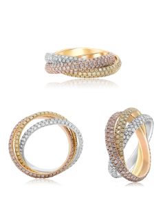 Fancy Yellow/Pink Diamond Ring