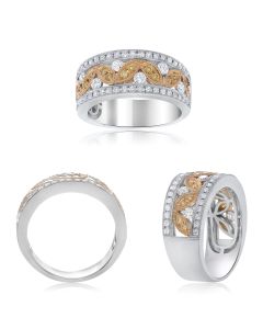 Round Fancy Yellow Diamond Ring