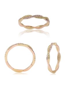 Fancy Yellow/Pink Diamond Ring