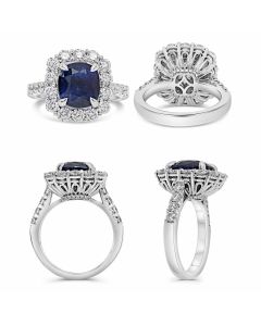 Cushion Sapphire Ring