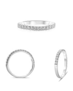 Prong Set White Diamond Band