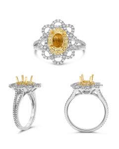 Oval Fancy Yellow Diamond Ring
