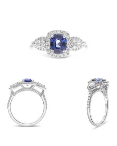 Cushion Sapphire Ring
