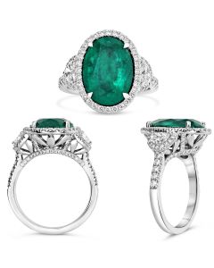 Oval Emerald Ring