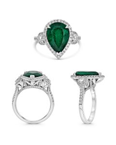 Pear Shape Emerald Ring