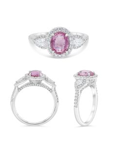 Oval Pink Sapphire Ring