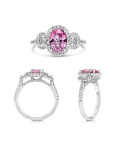 Oval Pink Sapphire Ring