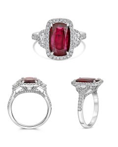 Cushion Pink Sapphire Ring