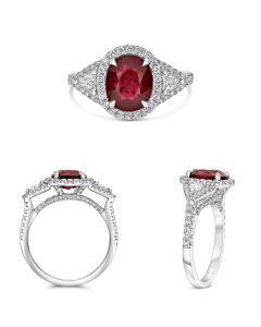 Cushion Ruby Ring