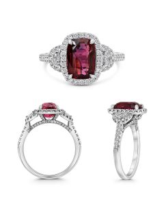 Cushion Ruby Ring