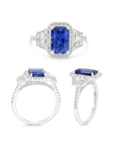 Emerald Cut Sapphire Ring