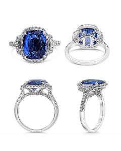 Cushion Sapphire Ring