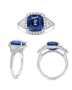 Cushion Sapphire Ring