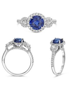Round Sapphire Ring