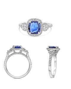 Cushion Sapphire Ring