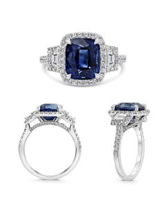 Cushion Sapphire Ring