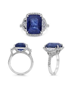 Cushion Sapphire Ring
