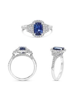 Cushion Sapphire Ring