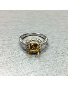 Cushion Fancy Yellow Diamond Ring