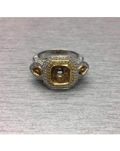 Radiant Fancy Yellow Diamond Ring