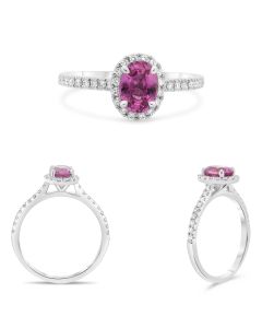 Oval Pink Sapphire Ring