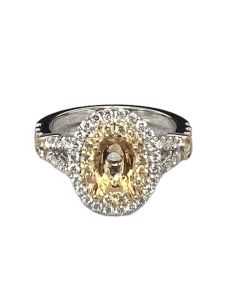 Oval Fancy Yellow Diamond Ring