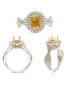 Oval Fancy Yellow Diamond Ring