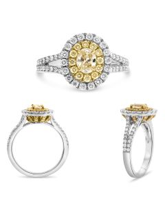 Oval Fancy Yellow Diamond Ring