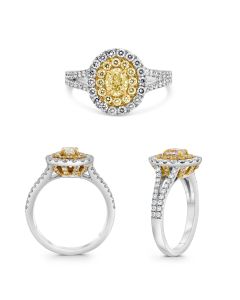 Oval Fancy Yellow Diamond Ring