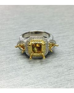 Radiant Fancy Yellow Diamond Ring