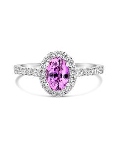 Oval Pink Sapphire Ring