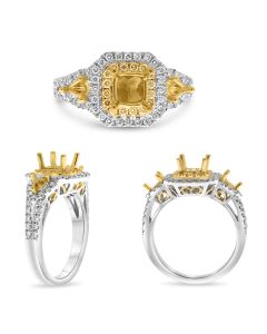 Radiant Fancy Yellow Diamond Ring